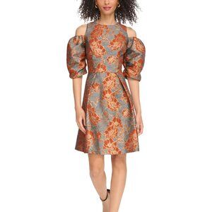 Vince Camuto Womens Cold Shoulder Fit & Flare Dress, Style # VC3M4553